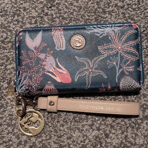 Spartina 449 Mystic Mermaid Wallet with wrist strap & keychain/bag charm